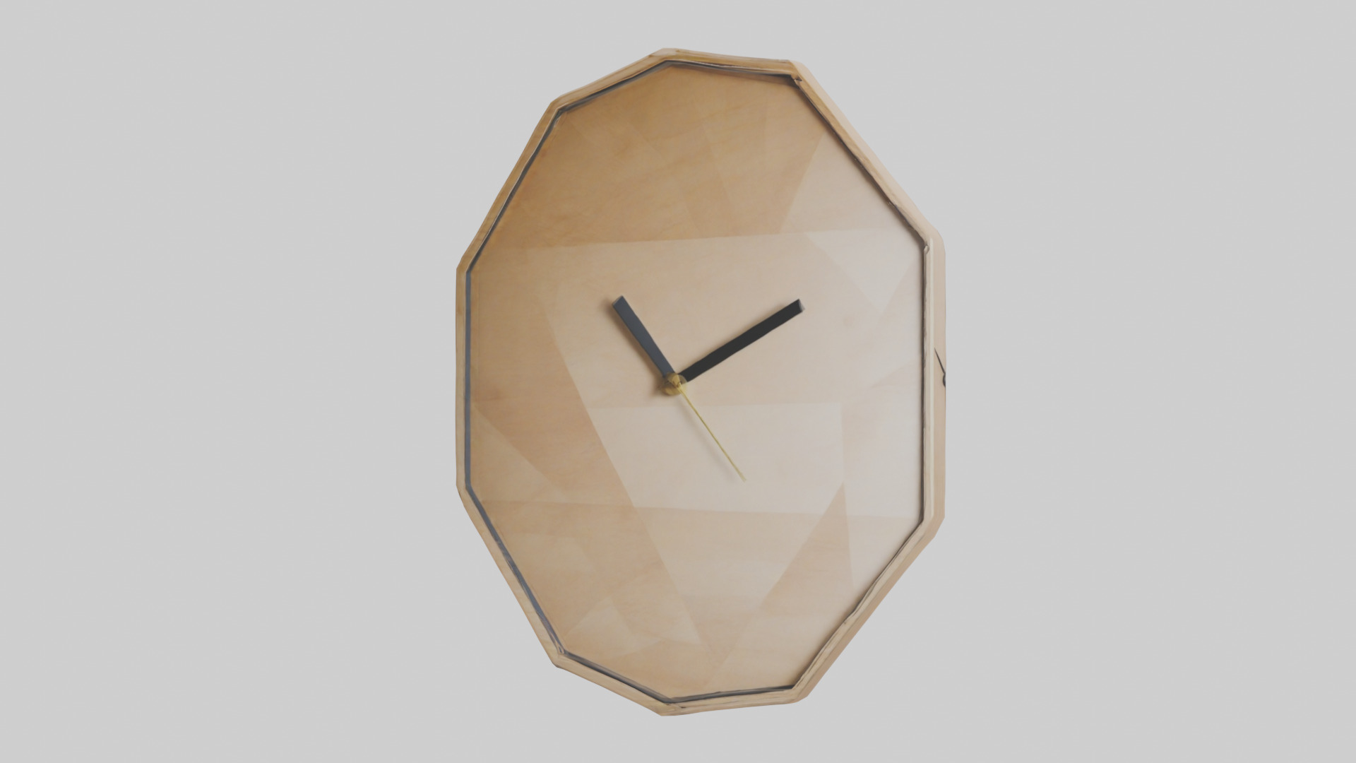 Geometric Wall Clock model Low-poly 3D model_8