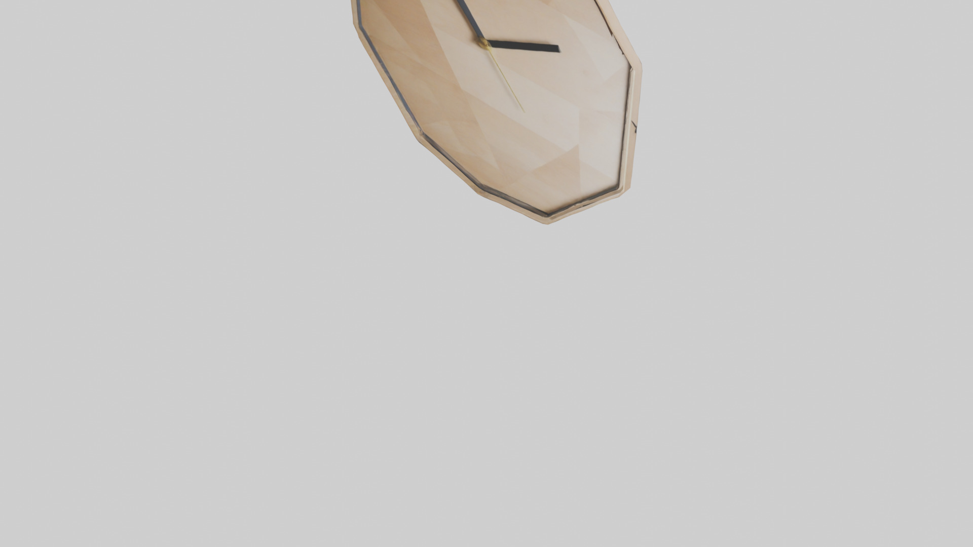 Geometric Wall Clock model Low-poly 3D model_7