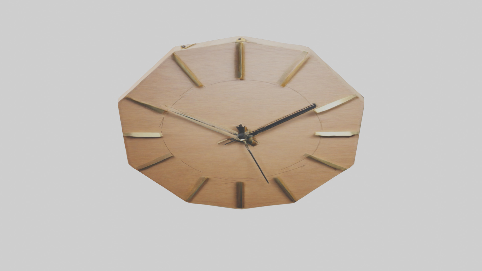 Geometric Wall Clock model Low-poly 3D model_17