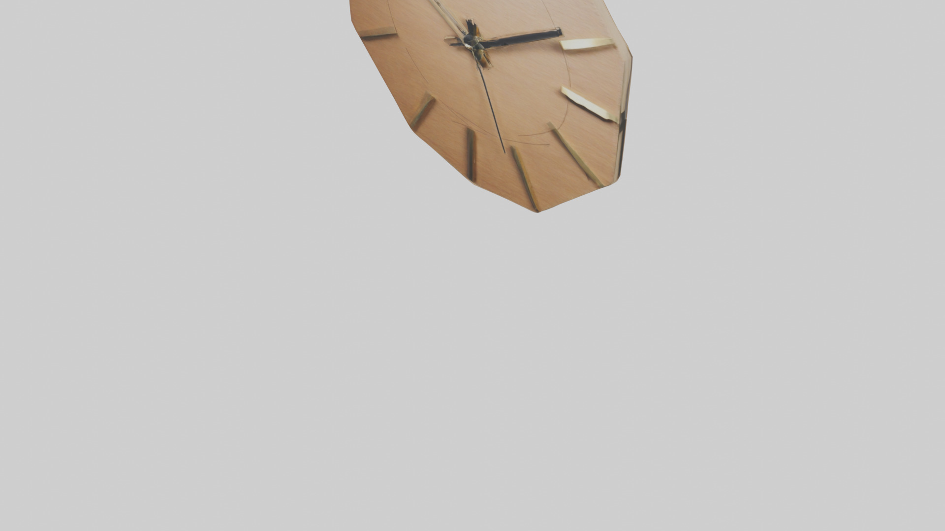 Geometric Wall Clock model Low-poly 3D model_4