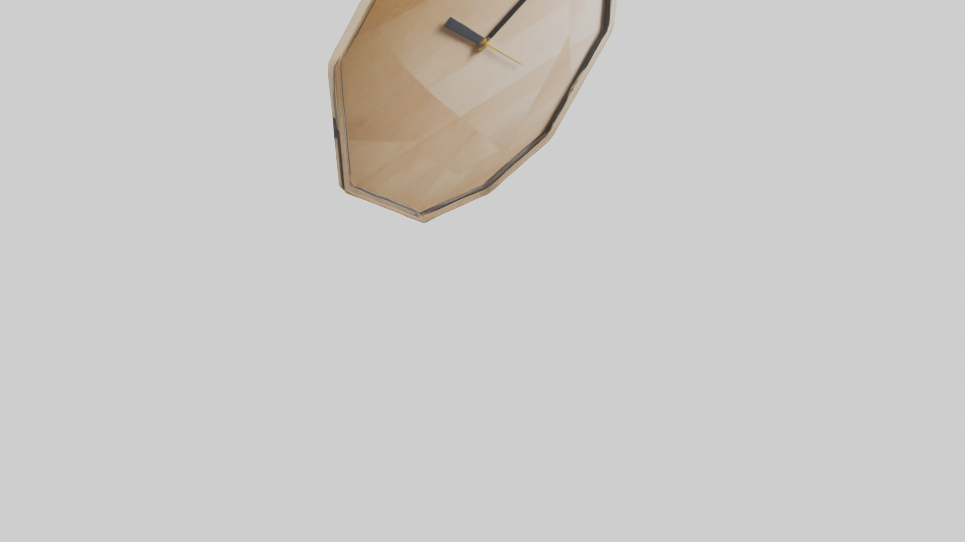 Geometric Wall Clock model Low-poly 3D model_5