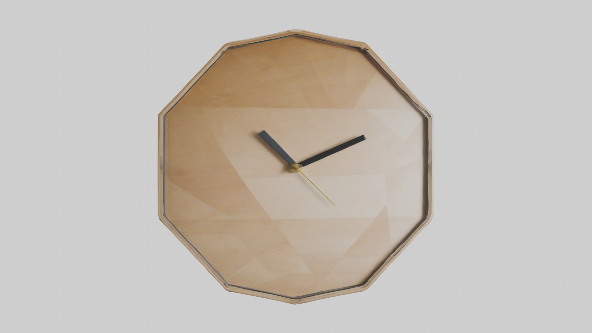 Geometric Wall Clock model Low-poly 3D model_13