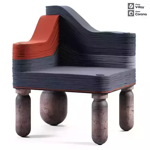 Armchair Stackabl Champalimaud 3D model