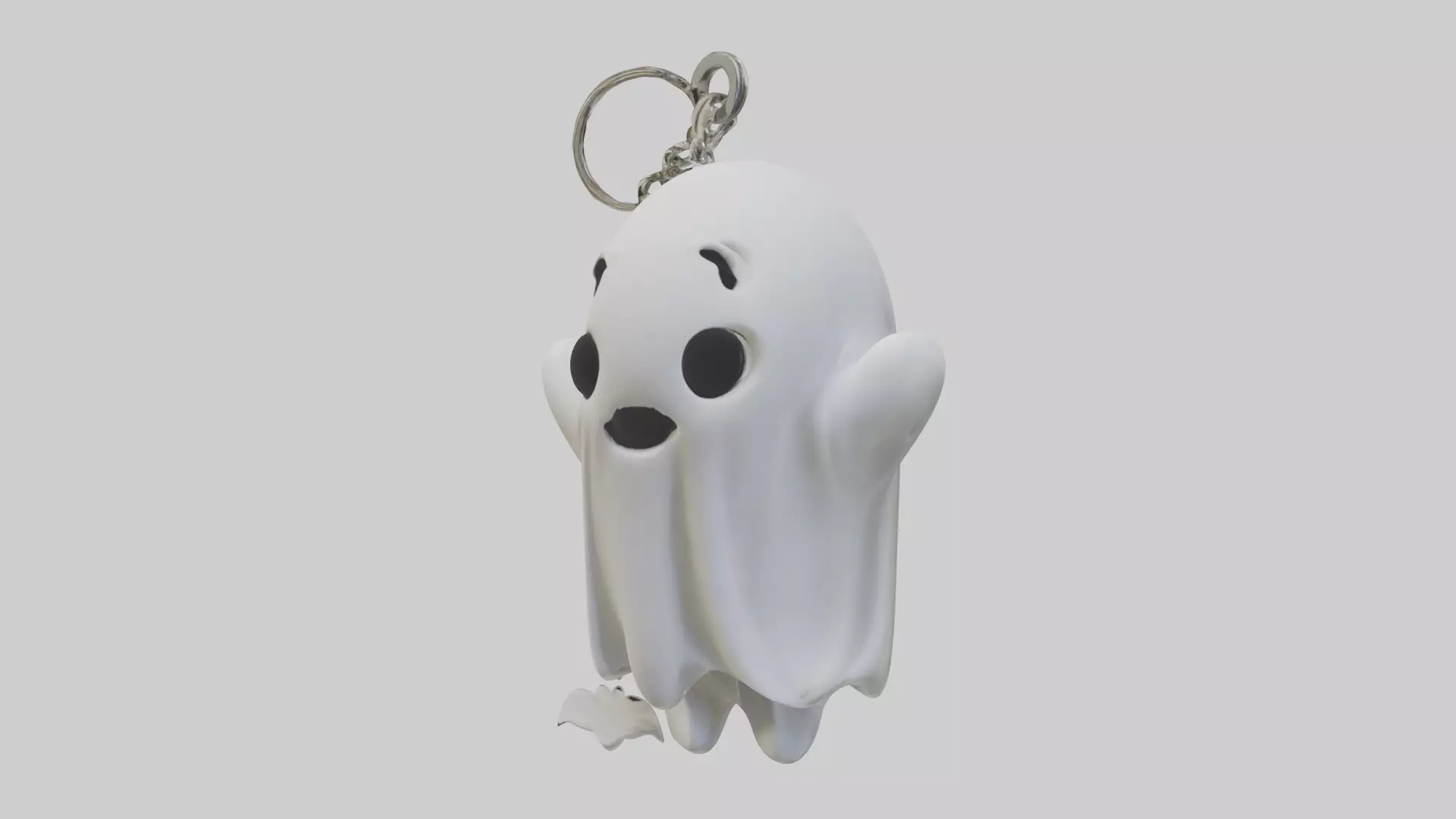 Ghost keychain model Low-poly 3D model_0