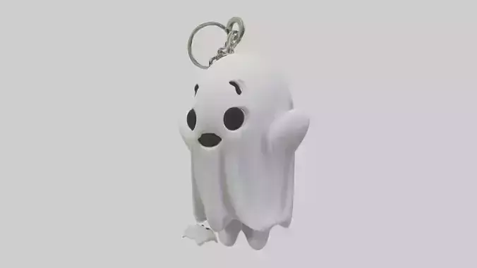 Ghost keychain model Low-poly 3D model Ghost keychain model Low-poly 3D model