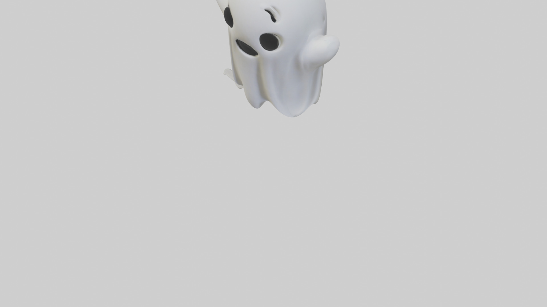 Ghost keychain model Low-poly 3D model_8