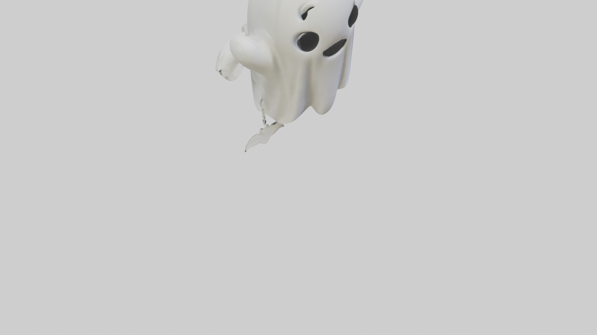 Ghost keychain model Low-poly 3D model_9
