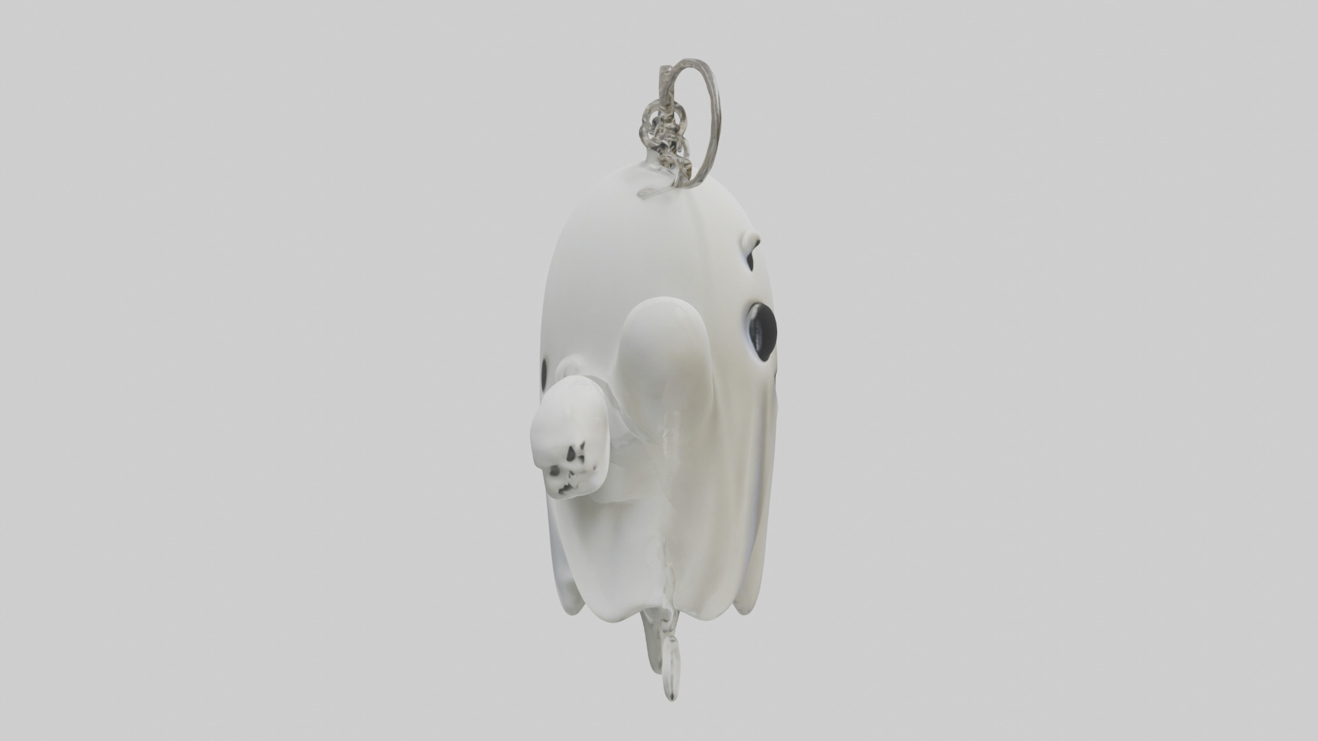 Ghost keychain model Low-poly 3D model_13