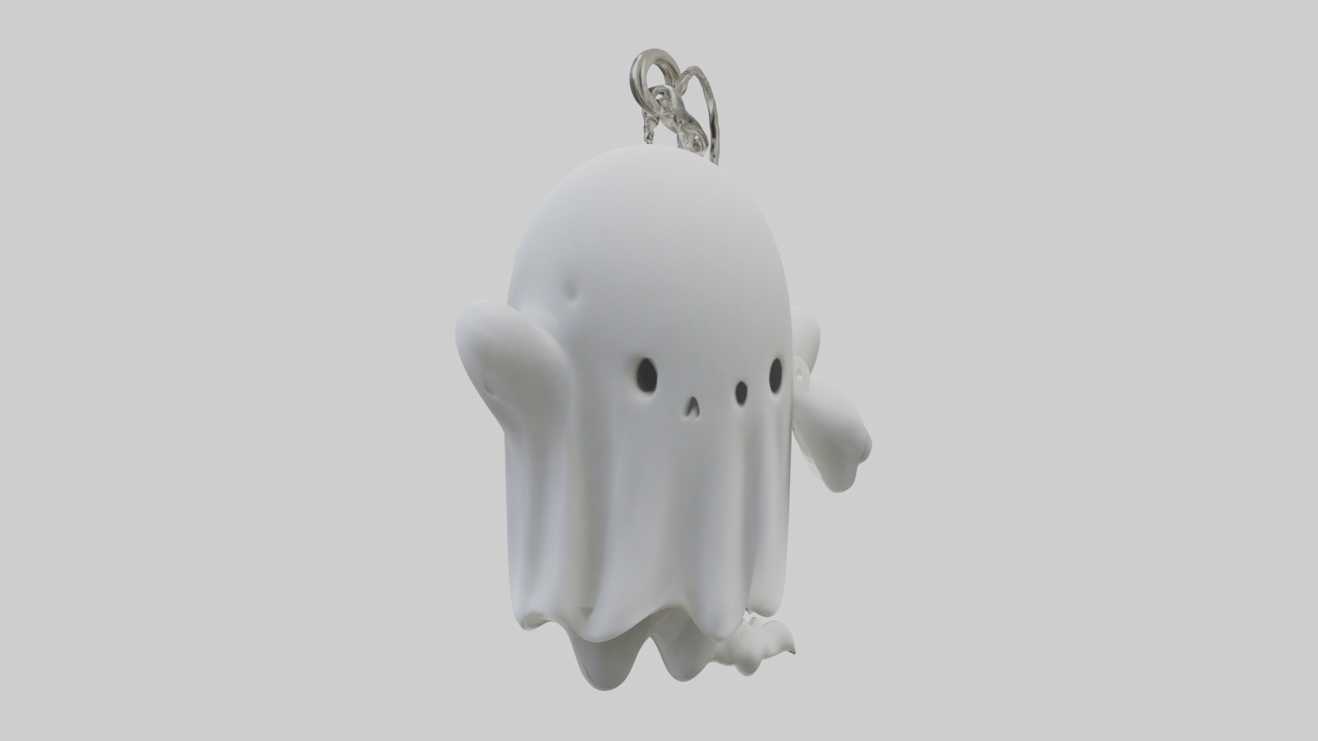 Ghost keychain model Low-poly 3D model_4