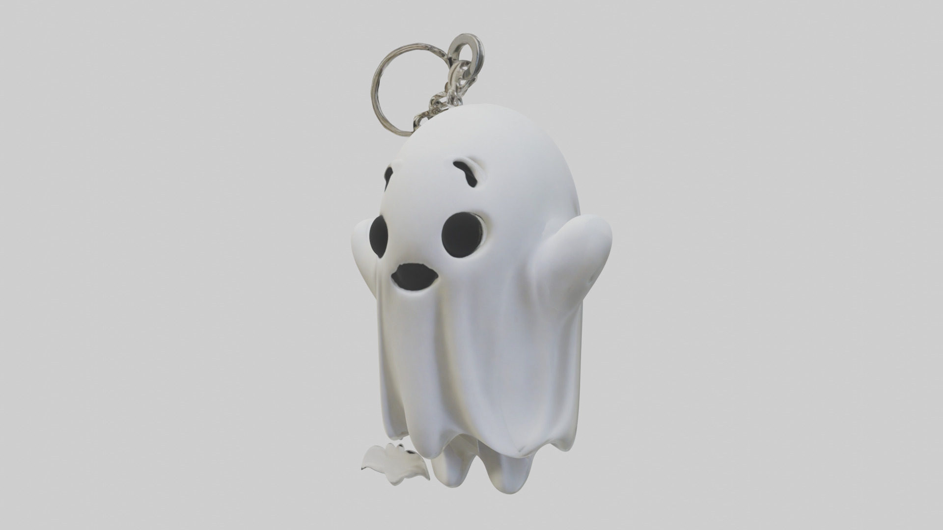 Ghost keychain model Low-poly 3D model_1