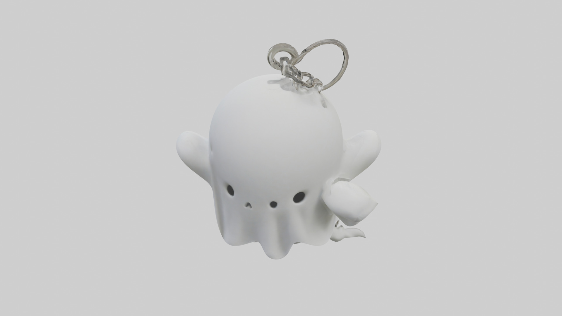 Ghost keychain model Low-poly 3D model_15