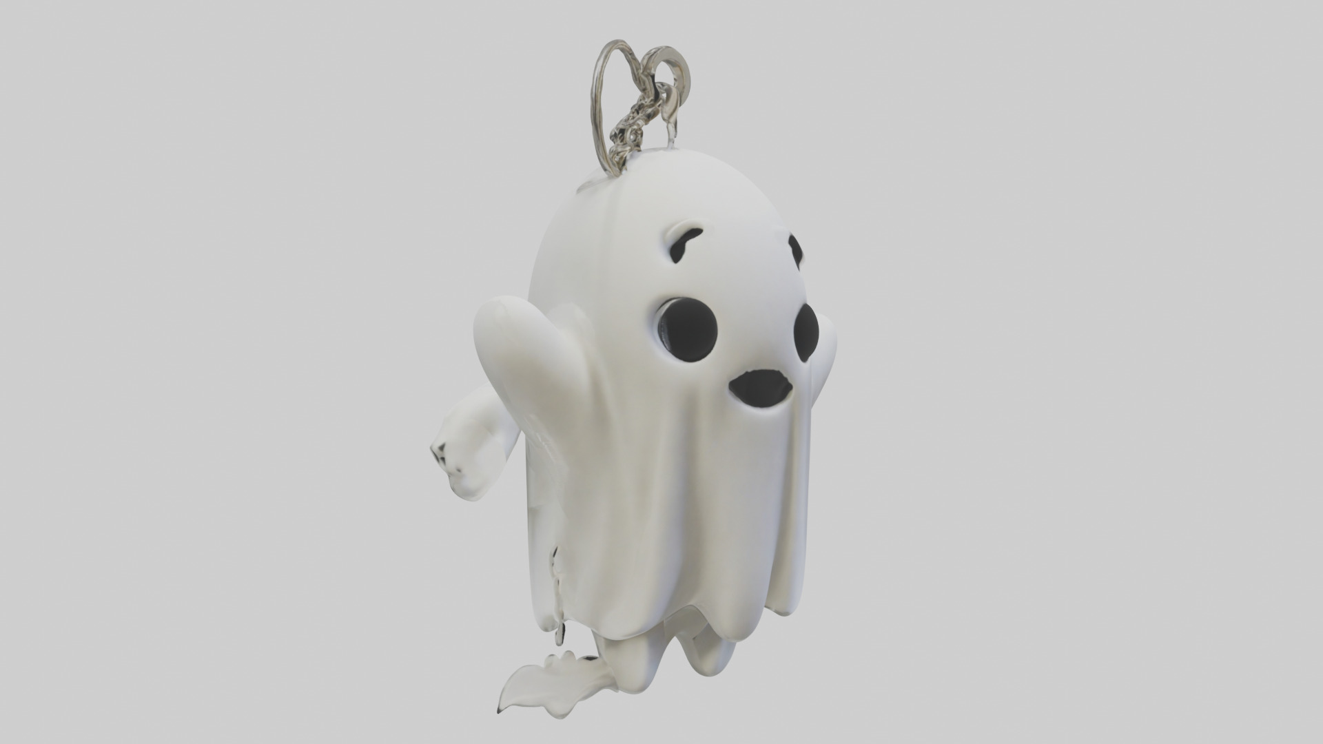 Ghost keychain model Low-poly 3D model_10