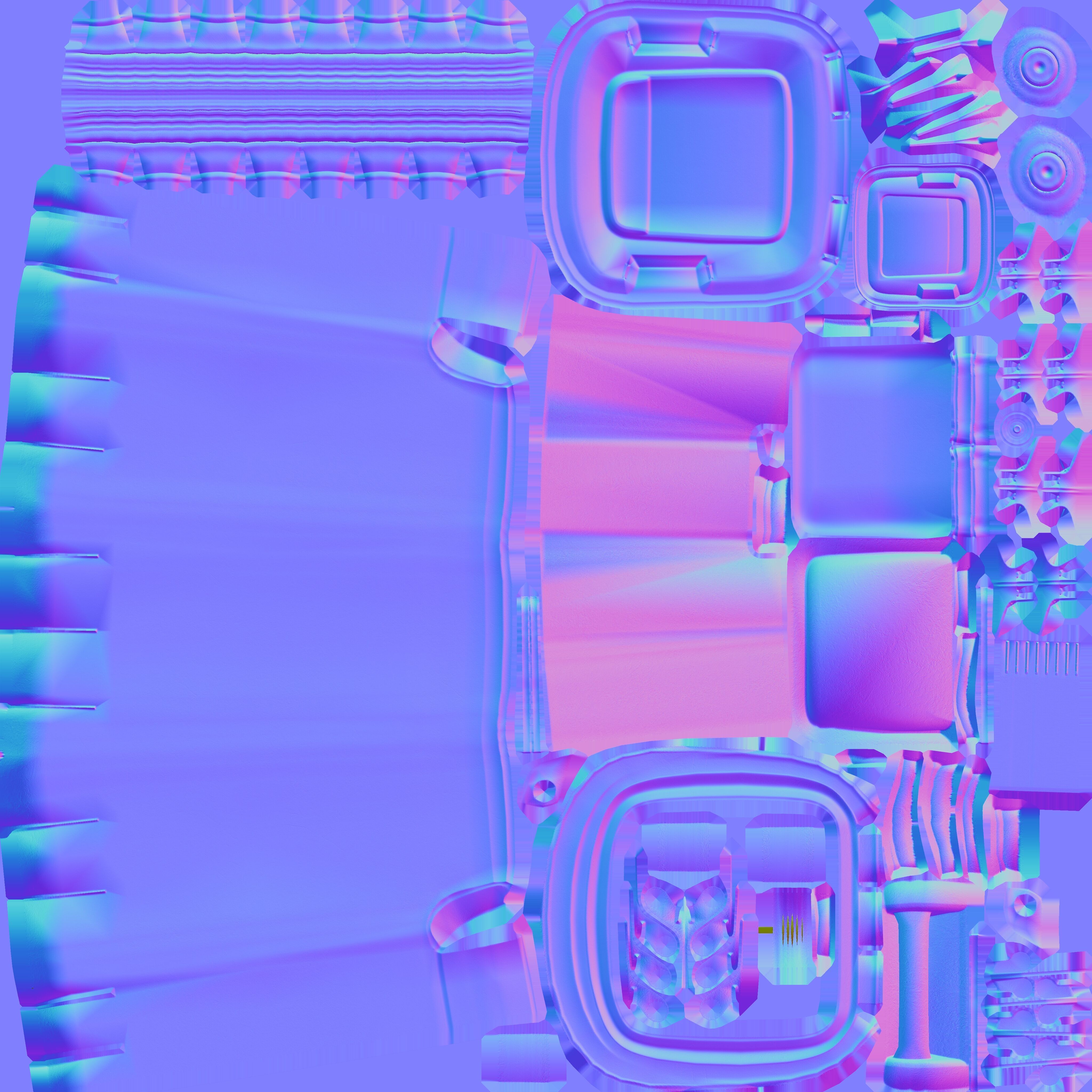 Plastic garbage can yellow with wheels 240 L Low-poly 3D model_60