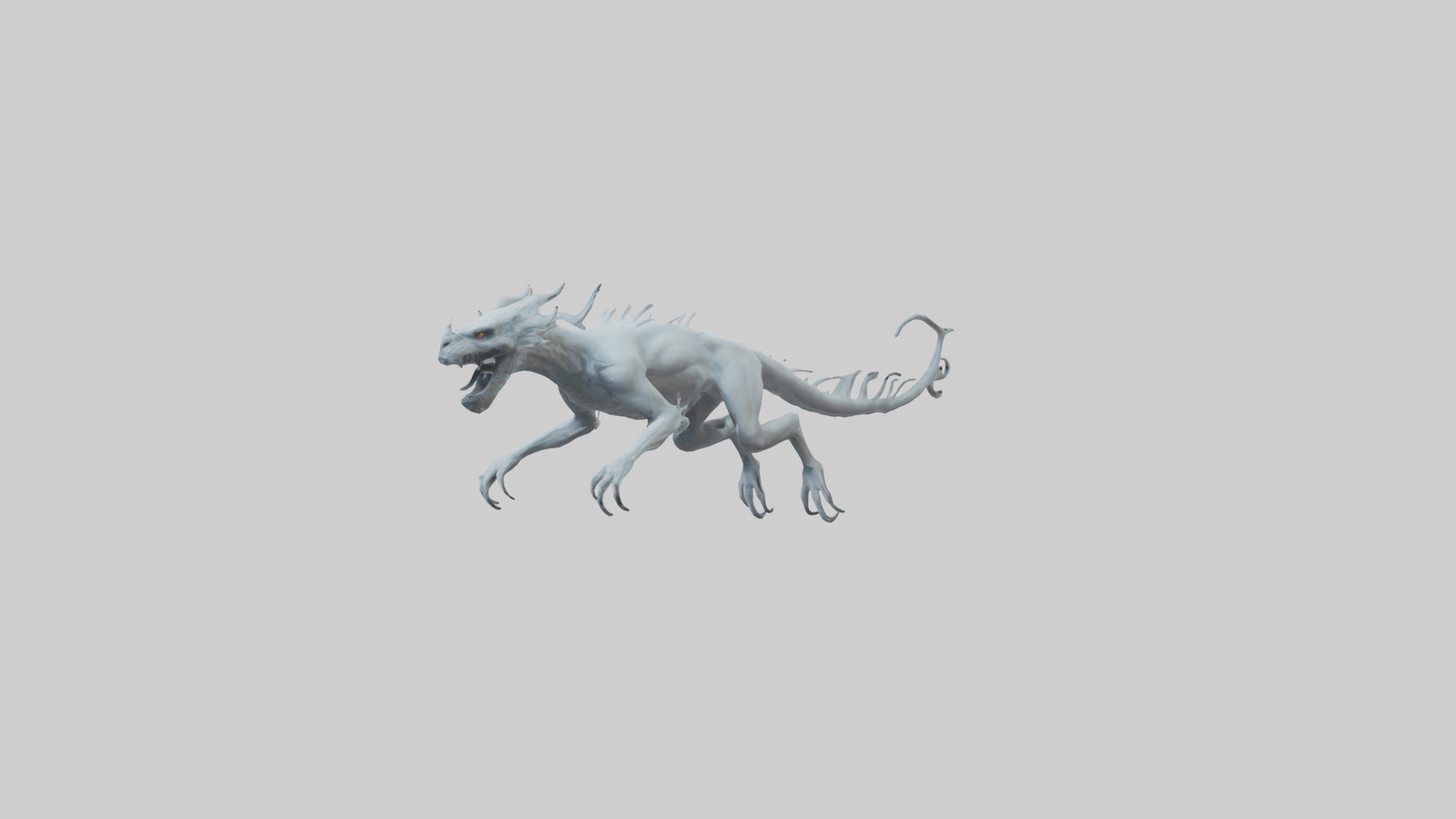Ghostly Beast model Low-poly 3D model_10