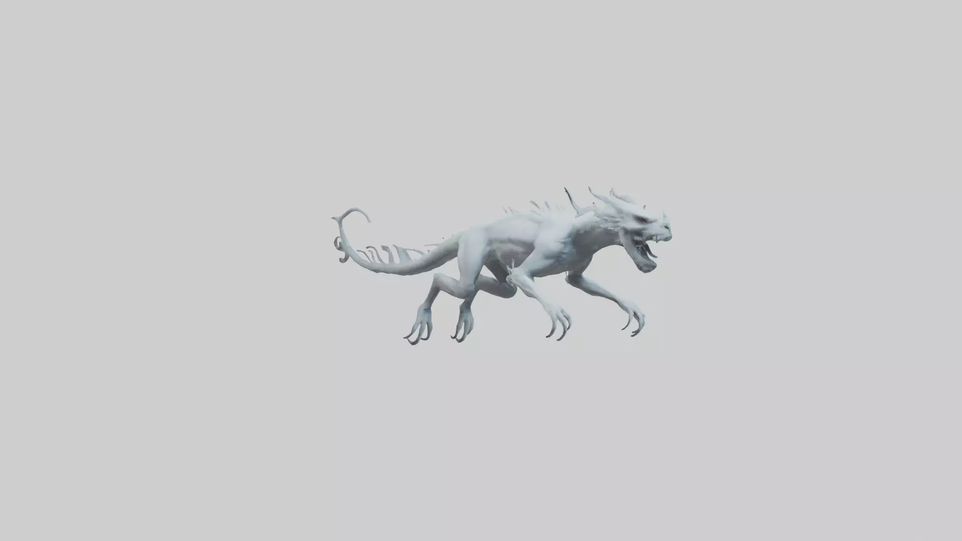 Ghostly Beast model Low-poly 3D model_0