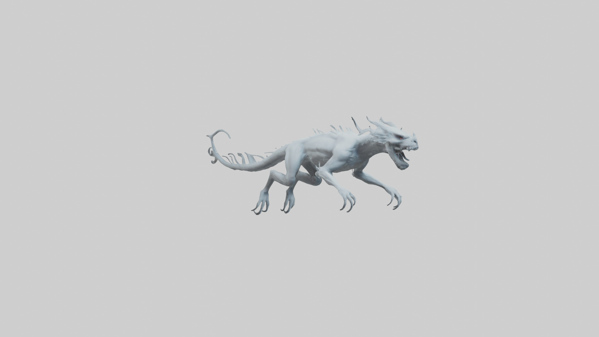 Ghostly Beast model Low-poly 3D model_11