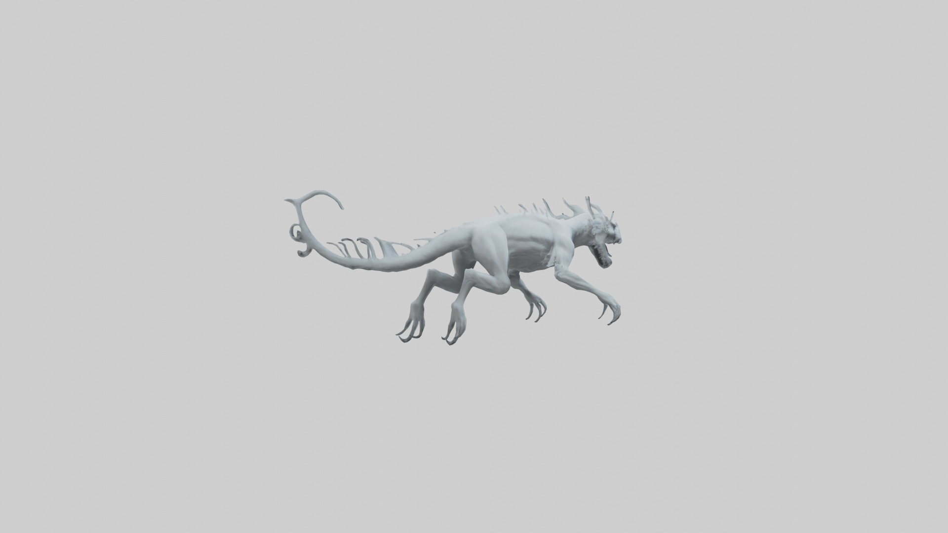 Ghostly Beast model Low-poly 3D model_3