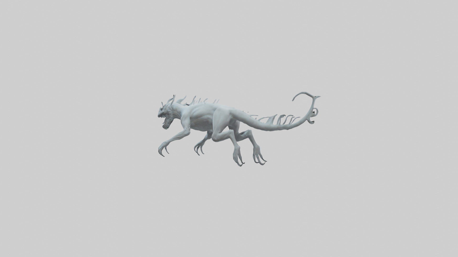 Ghostly Beast model Low-poly 3D model_2