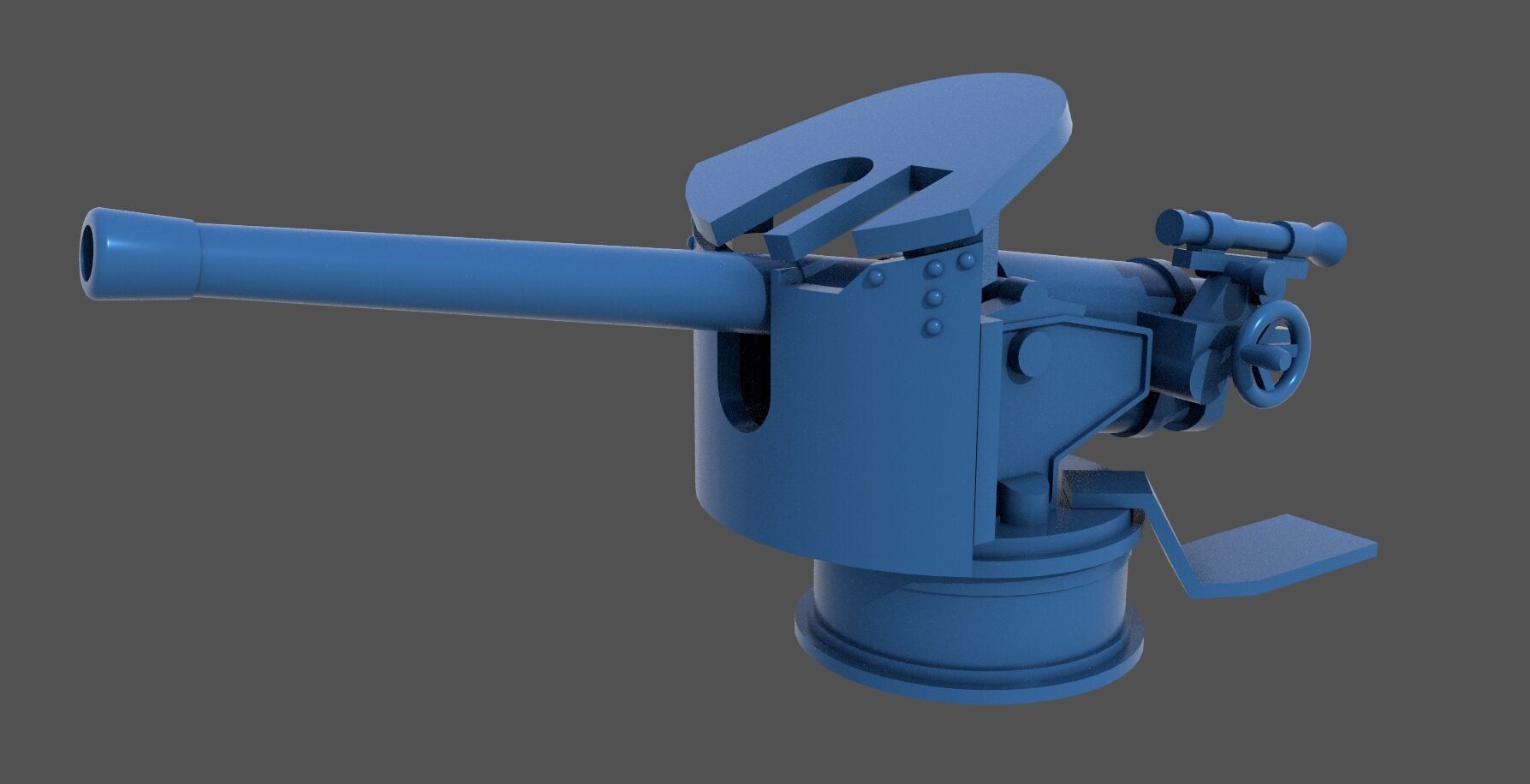 120-40mm WW2 Italian Howitzer-Obice - Commercial lic 1-200 scale 3D print model_3