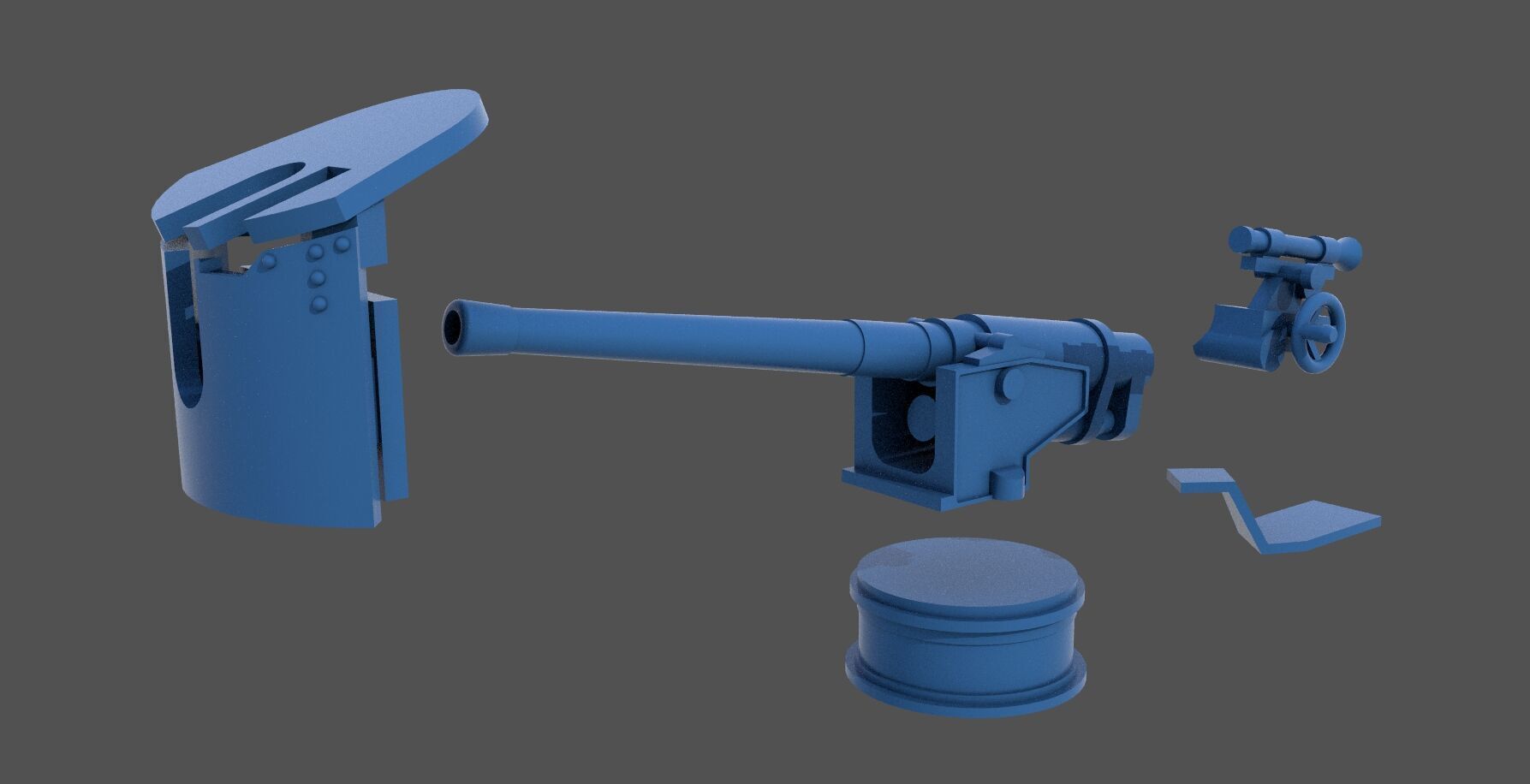 120-40mm WW2 Italian Howitzer-Obice - Commercial lic 1-200 scale 3D print model_13