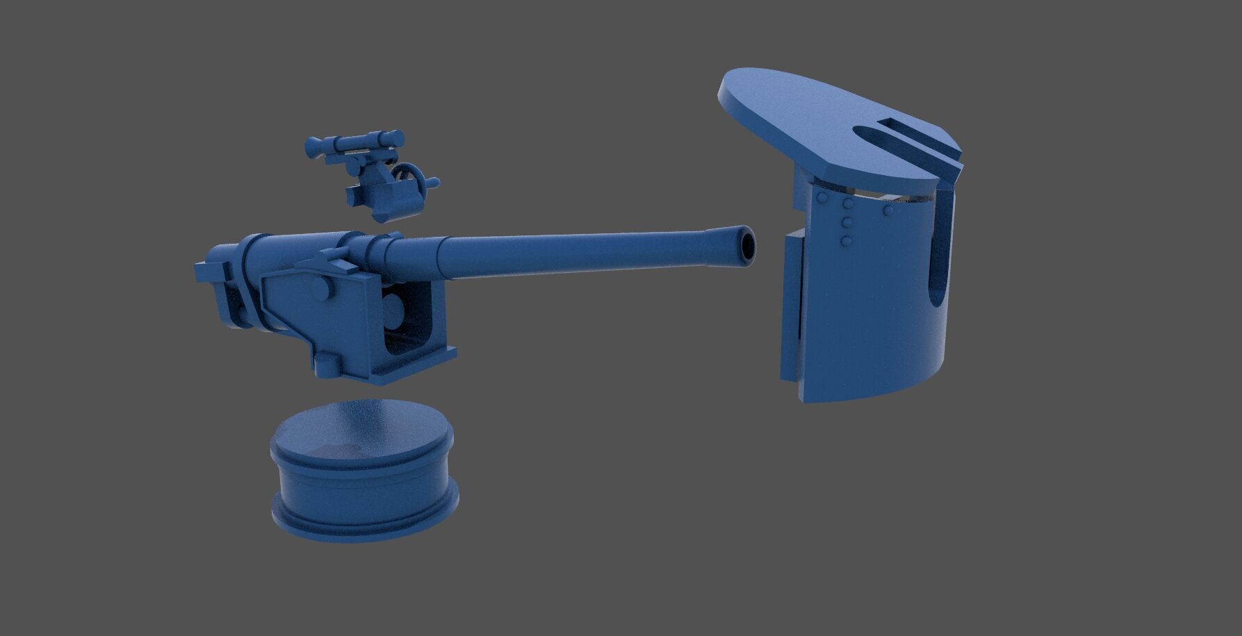 120-40mm WW2 Italian Howitzer-Obice - Commercial lic 1-200 scale 3D print model_9