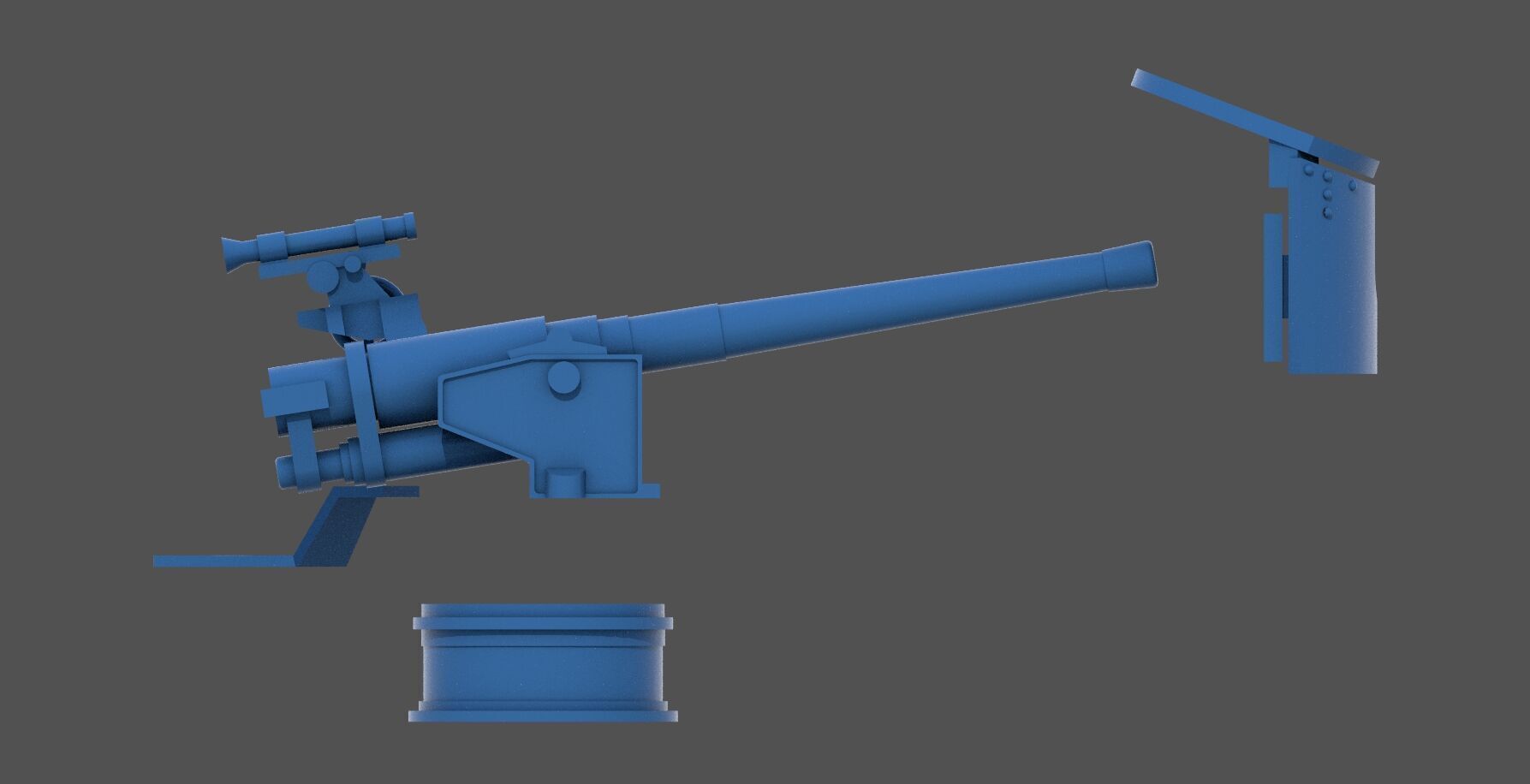 120-40mm WW2 Italian Howitzer-Obice - Commercial lic 1-200 scale 3D print model_14