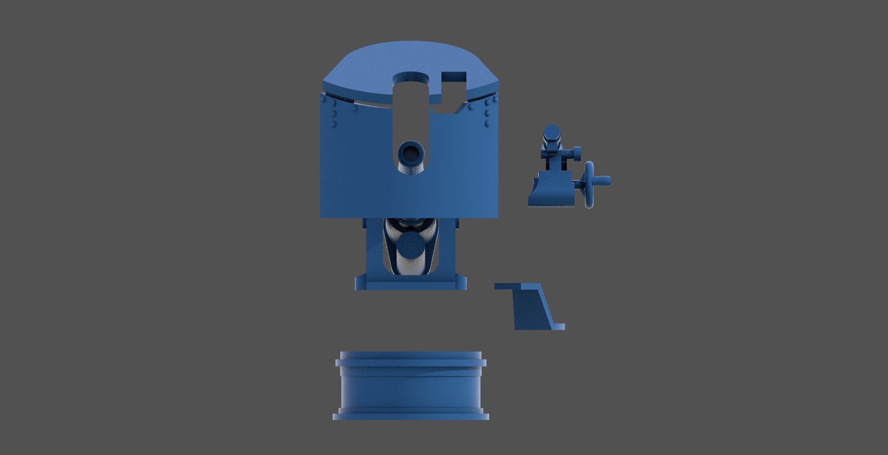 120-40mm WW2 Italian Howitzer-Obice - Commercial lic 1-200 scale 3D print model_16