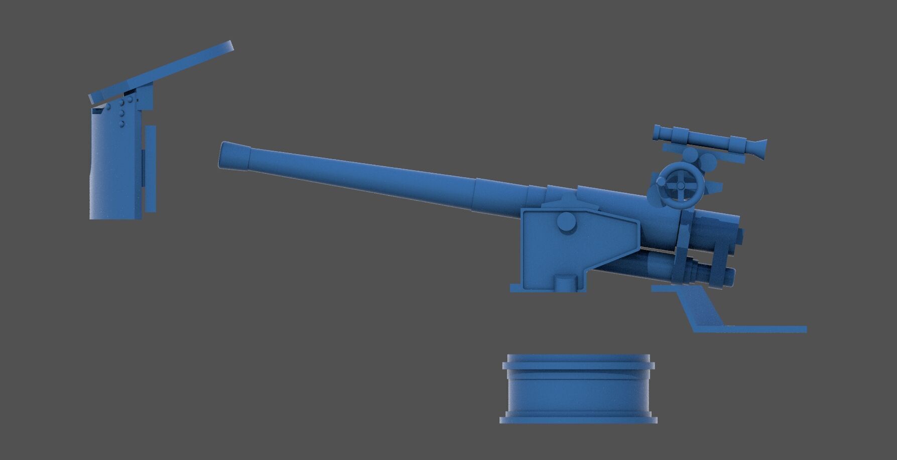 120-40mm WW2 Italian Howitzer-Obice - Commercial lic 1-200 scale 3D print model_15