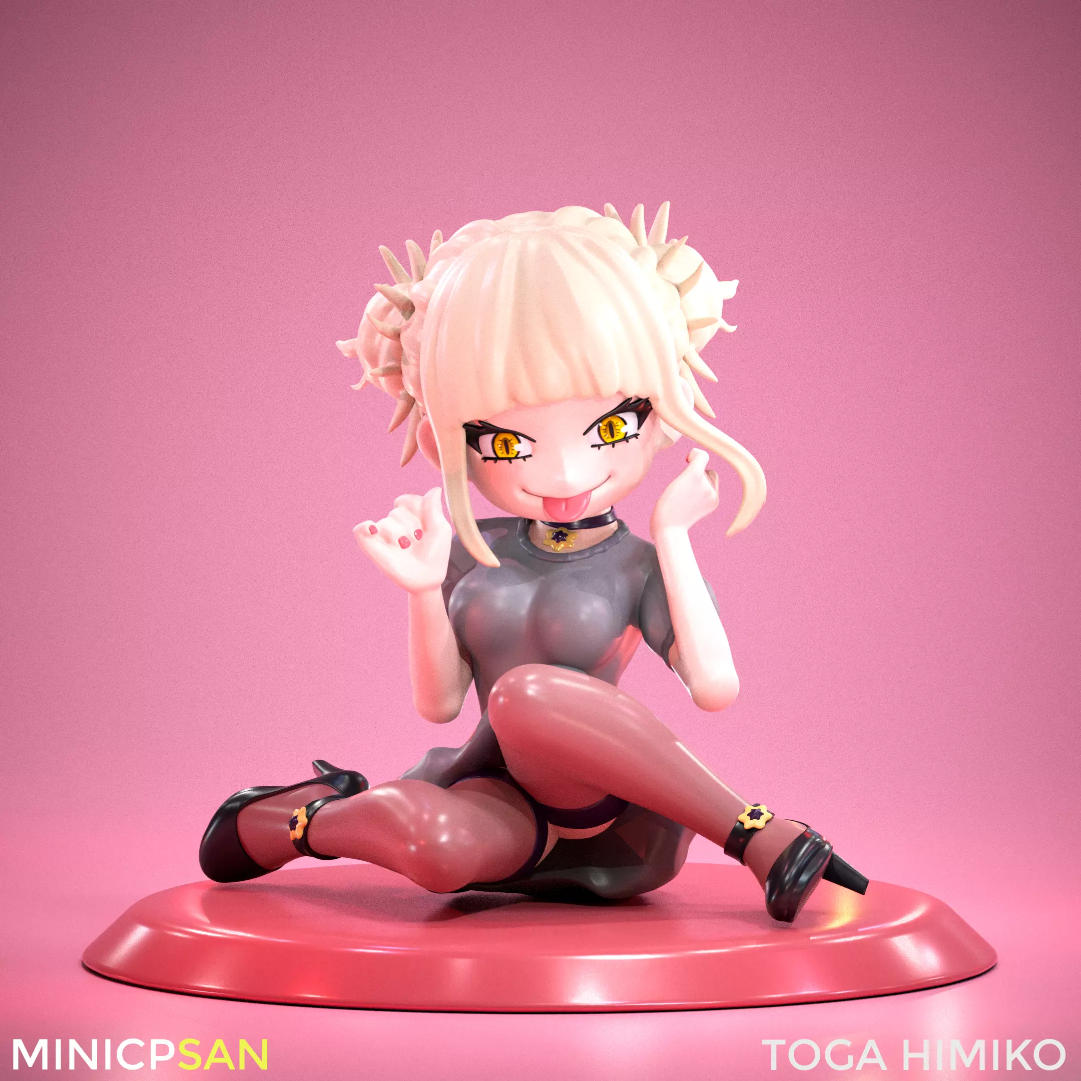 Himiko Toga - Naughty Grey Dress Outfit - My Hero Academia 3D print model