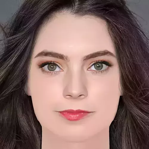 Freya Tingley Head - No Hair - Low poly head for game