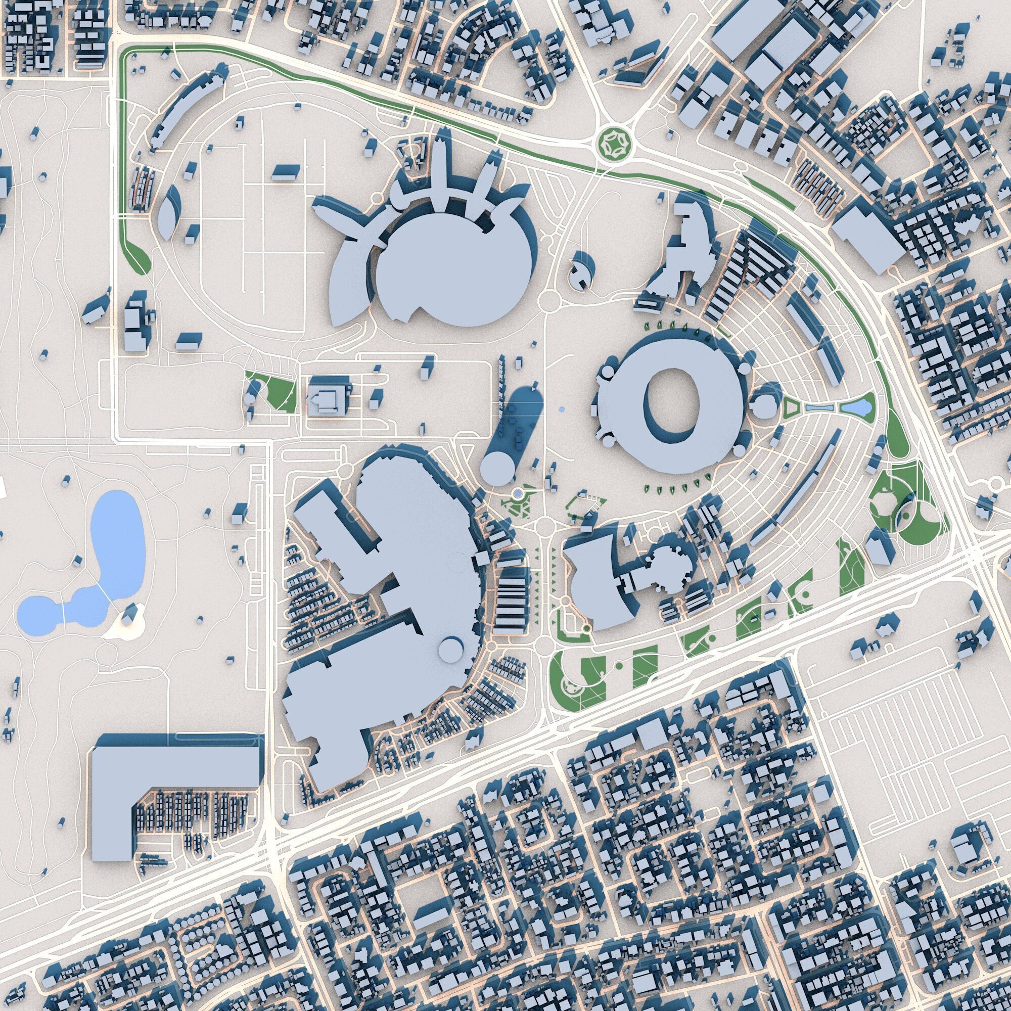 Aspire Tower Tornado Tower Doha Qatar 3D model_2