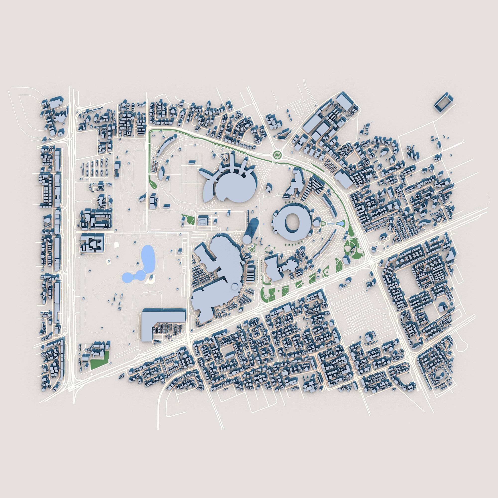 Aspire Tower Tornado Tower Doha Qatar 3D model_1