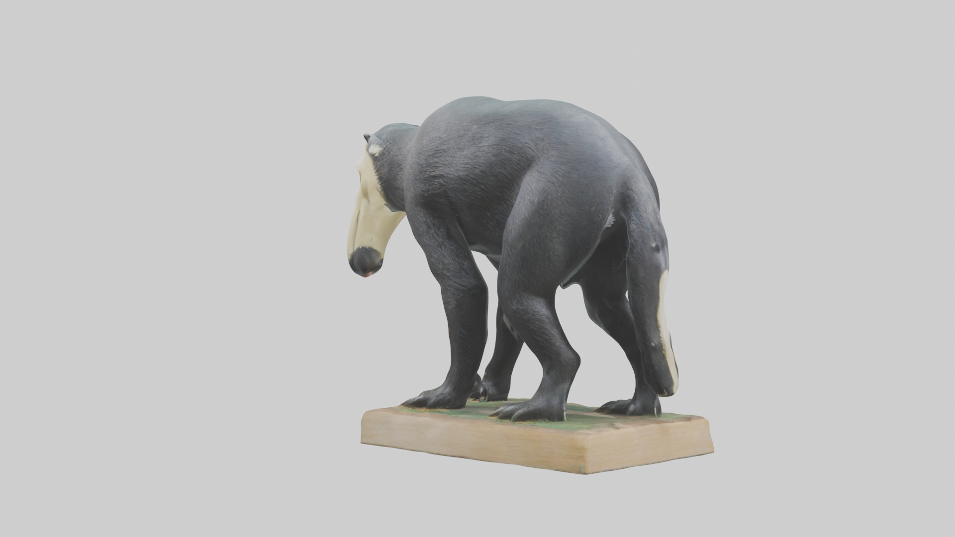 Giant Anteater statue model Low-poly 3D model_3
