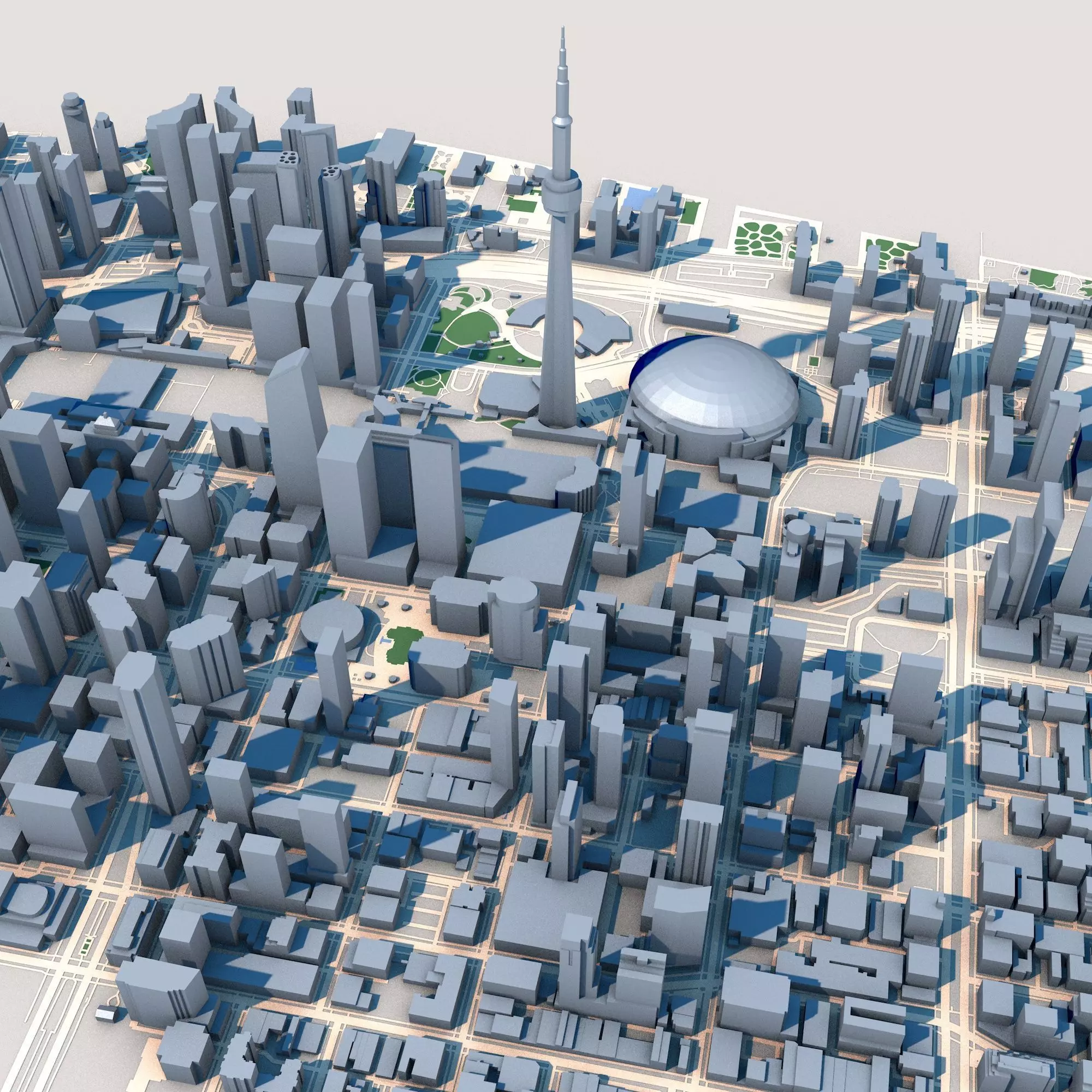 CN Tower First Canadian Place Toronto Canada 3D model_0