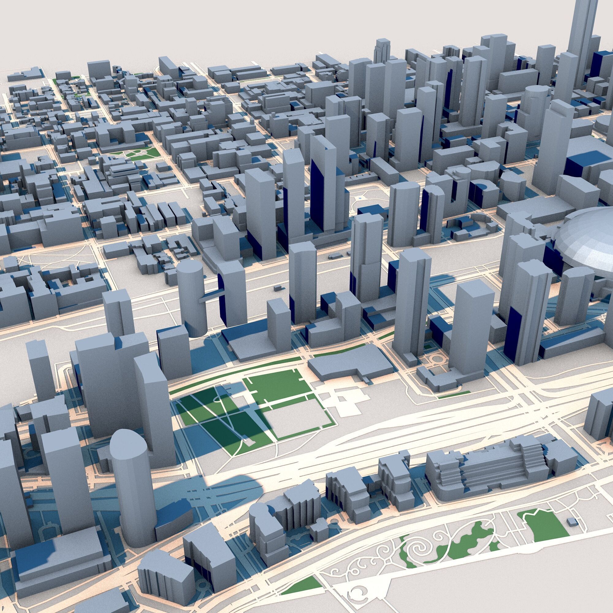 CN Tower First Canadian Place Toronto Canada 3D model_9