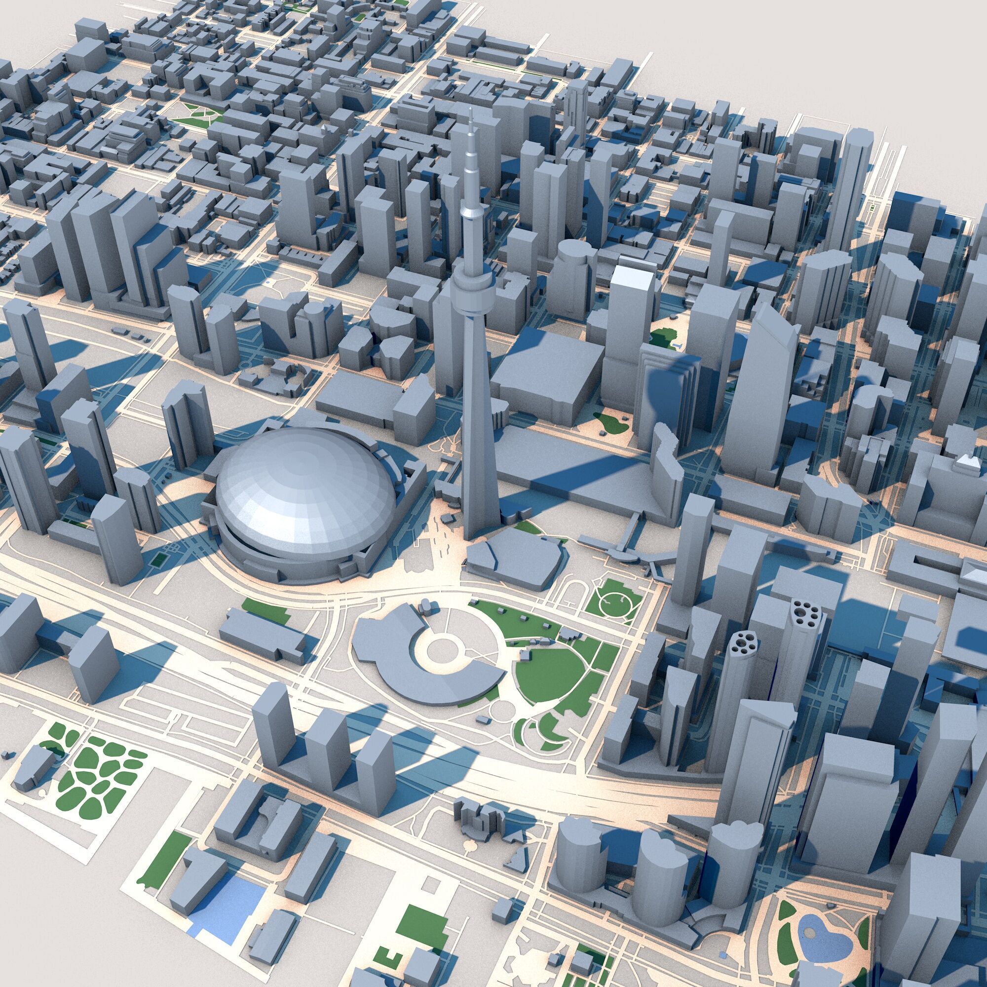 CN Tower First Canadian Place Toronto Canada 3D model_3