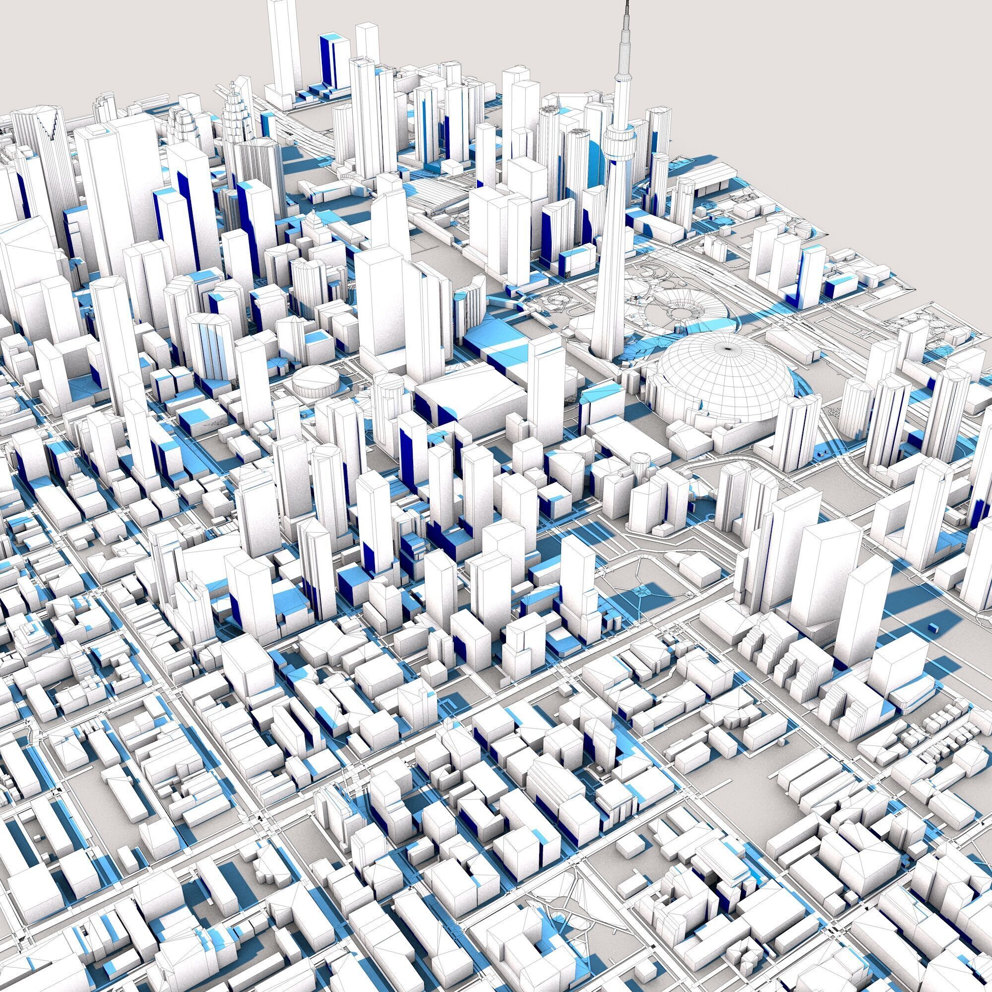 CN Tower First Canadian Place Toronto Canada 3D model_11