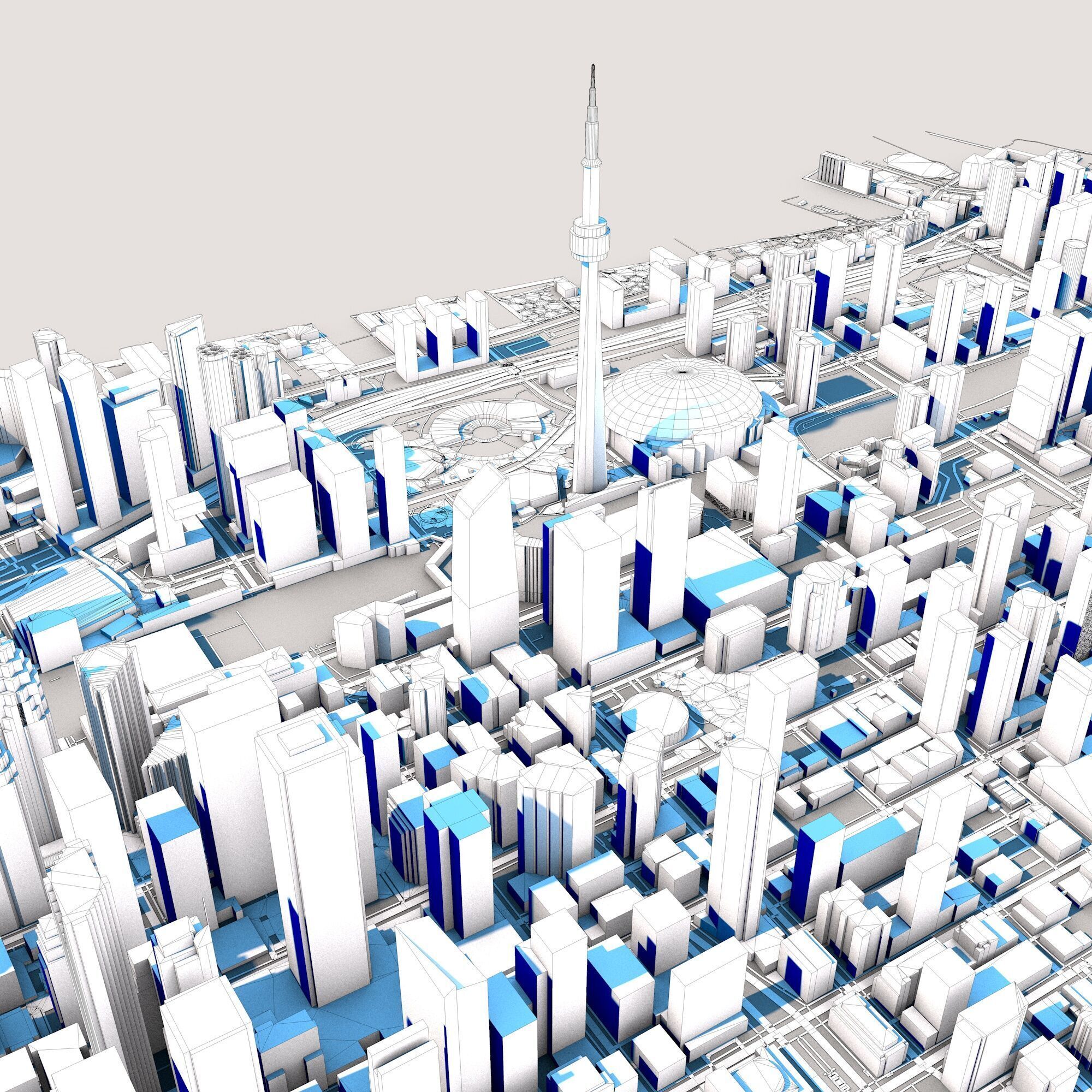 CN Tower First Canadian Place Toronto Canada 3D model_12
