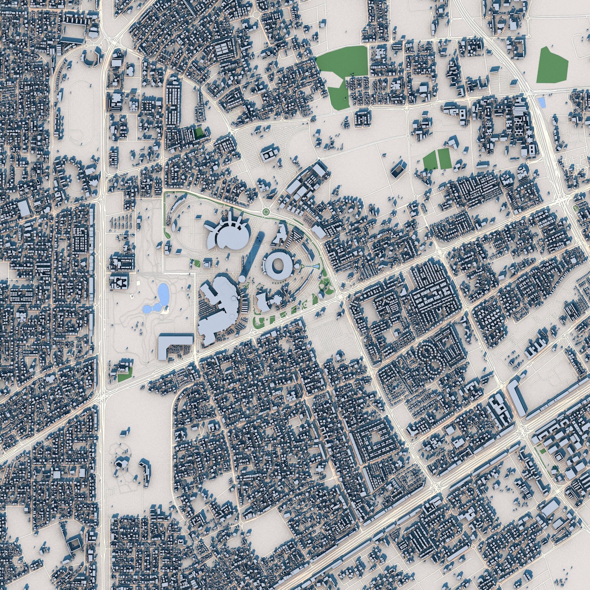 Doha City Qatar 3D model_2