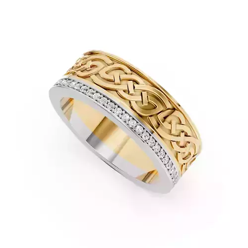Patterned Diamond Ring
