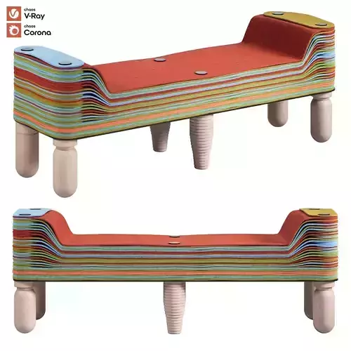 Bench Stackabl Drut 3D model