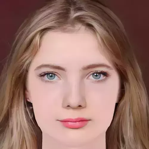 Freya Allan Head - No Hair - Low poly head for game Low-poly 3D model