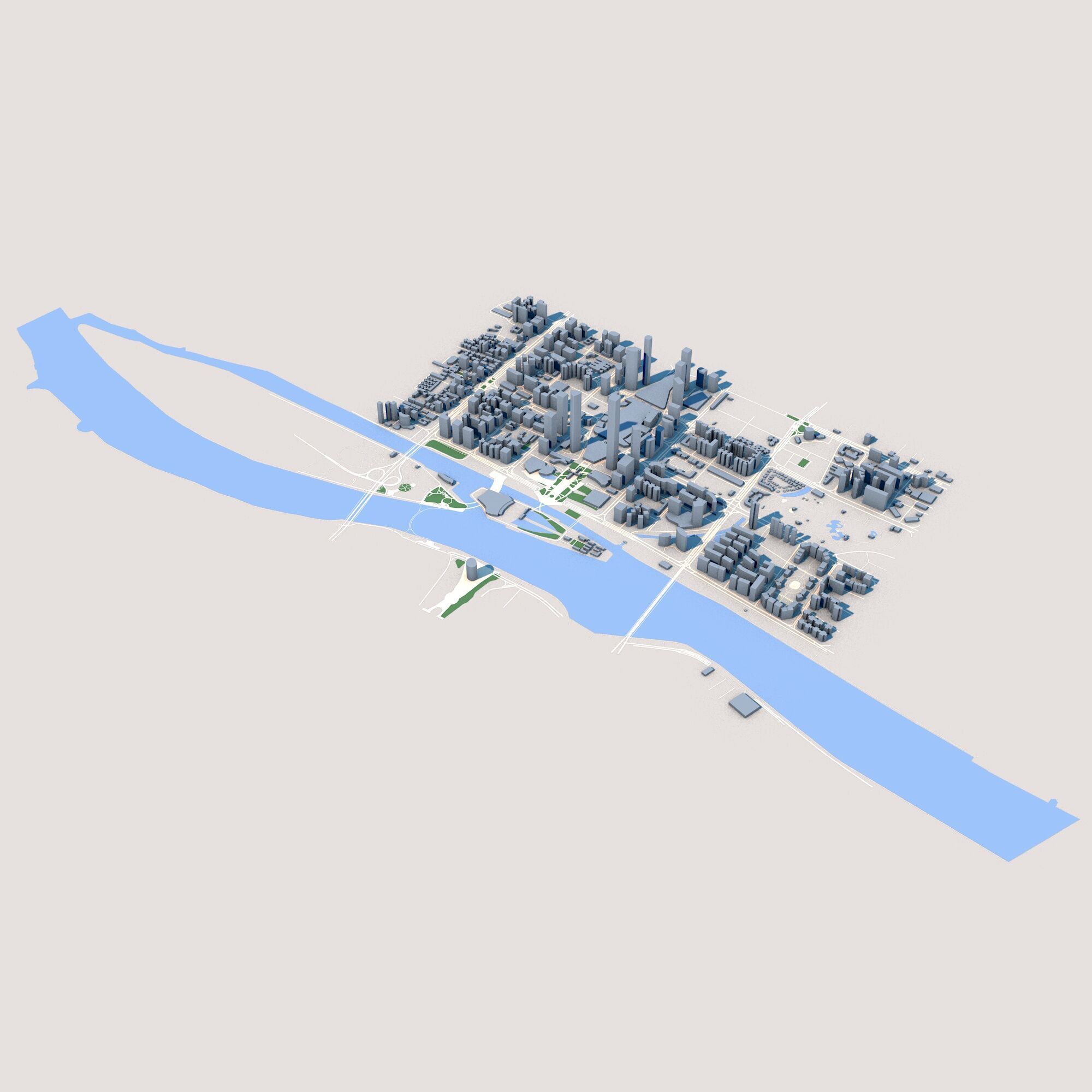 Guangzhou CTF Finance Centre Canton Tower Guangzhou China 3D model_1