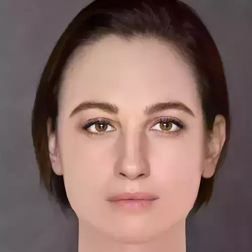Francesca Inaudi Head - No Hair - Low poly head for game