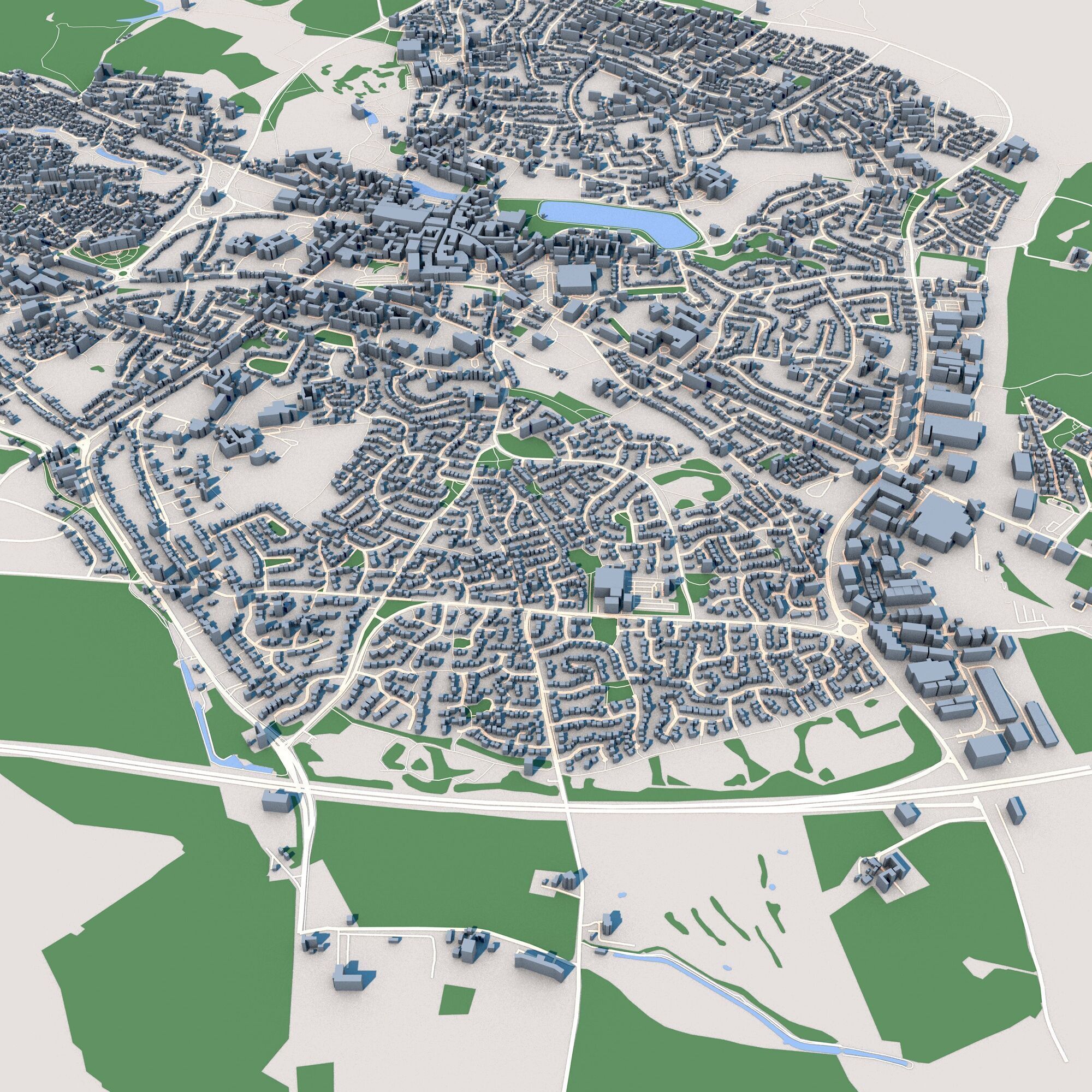 Lichfield City England 3D model_5