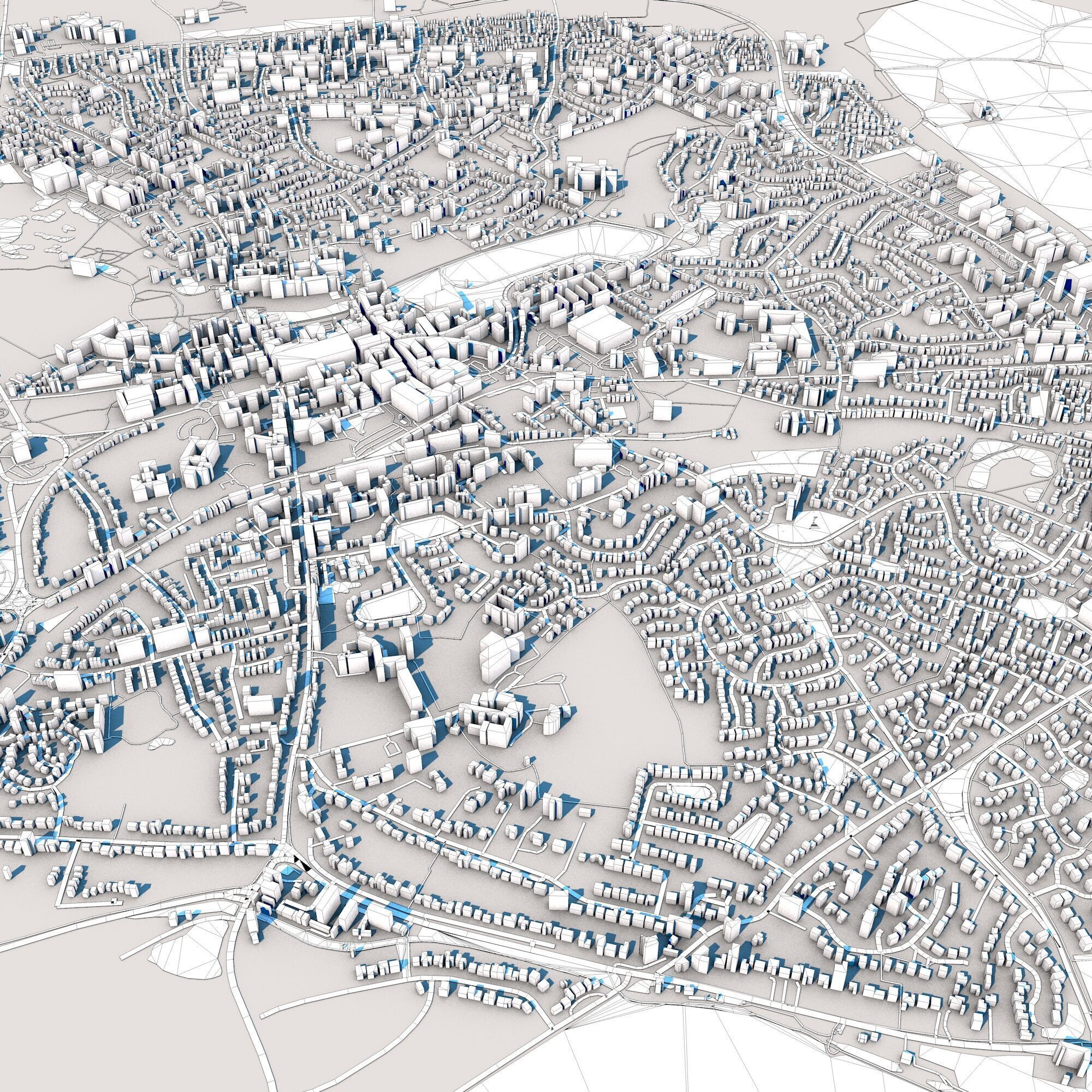 Lichfield City England 3D model_10