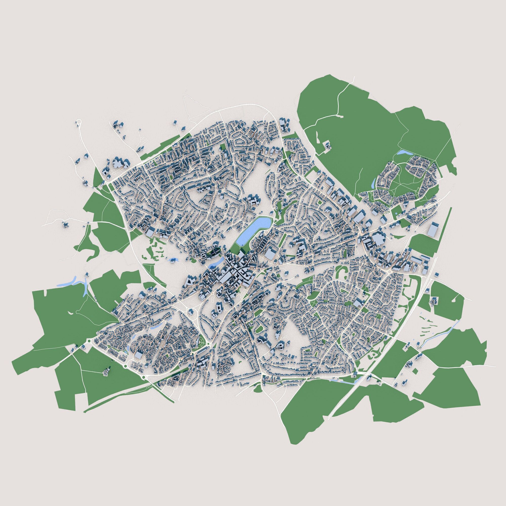 Lichfield City England 3D model_2