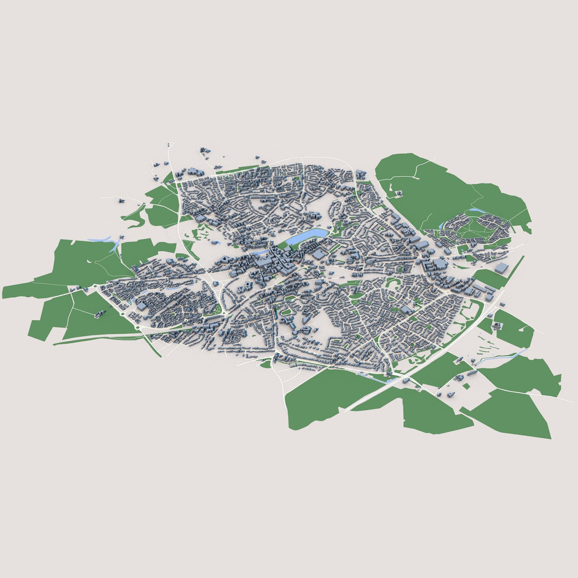 Lichfield City England 3D model_1