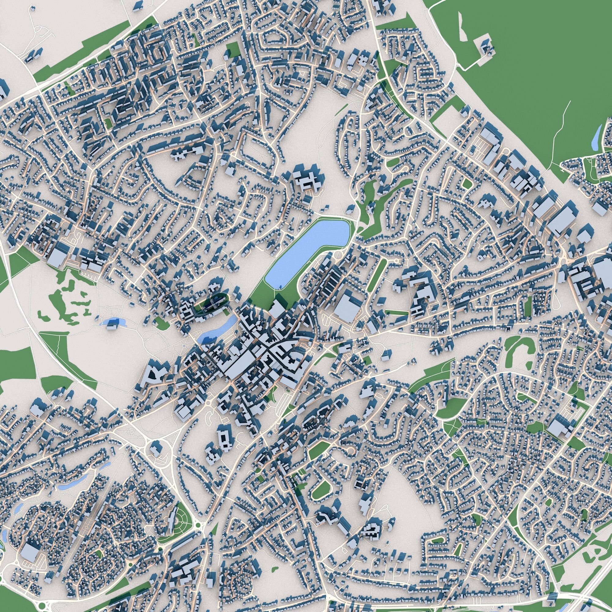 Lichfield City England 3D model_3