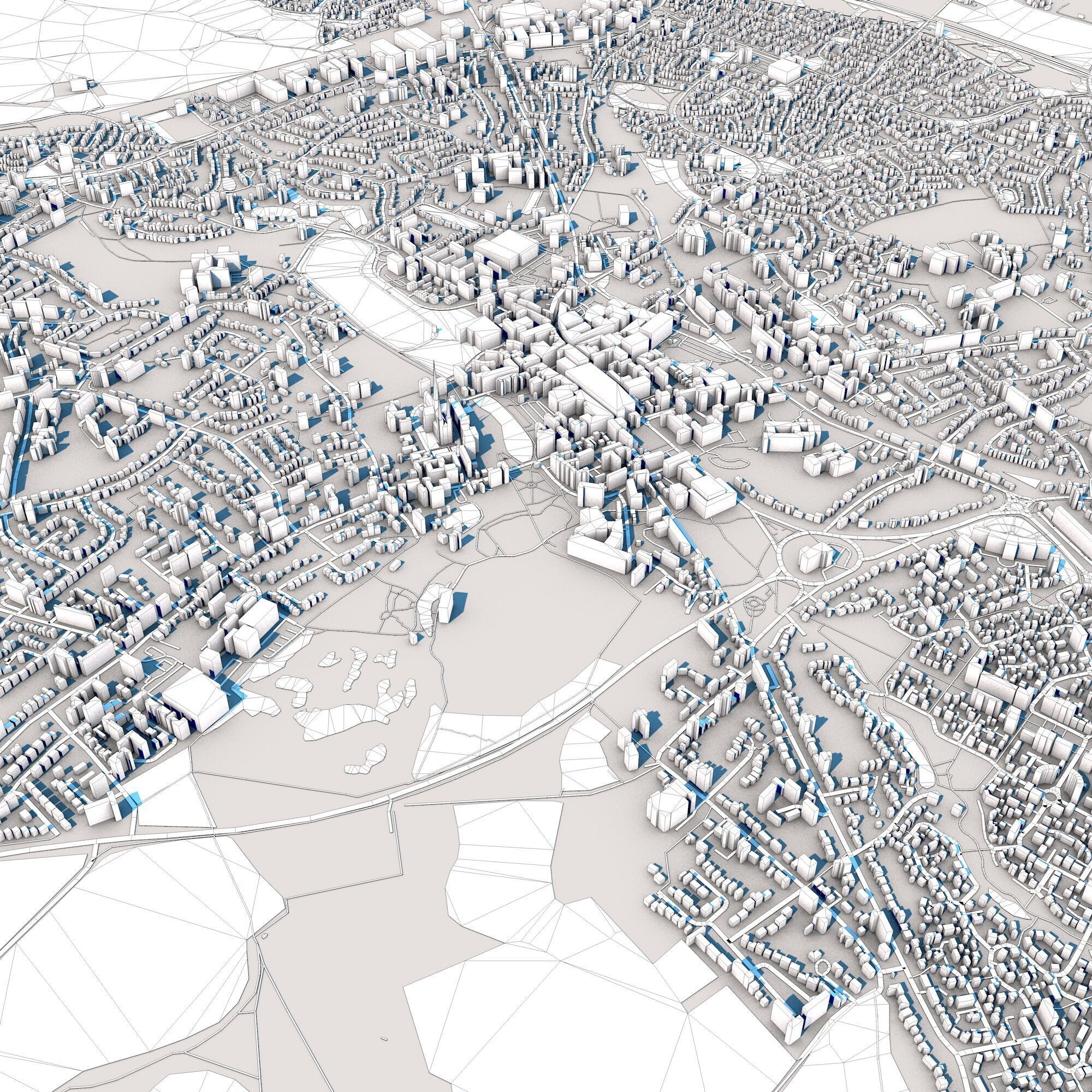 Lichfield City England 3D model_11
